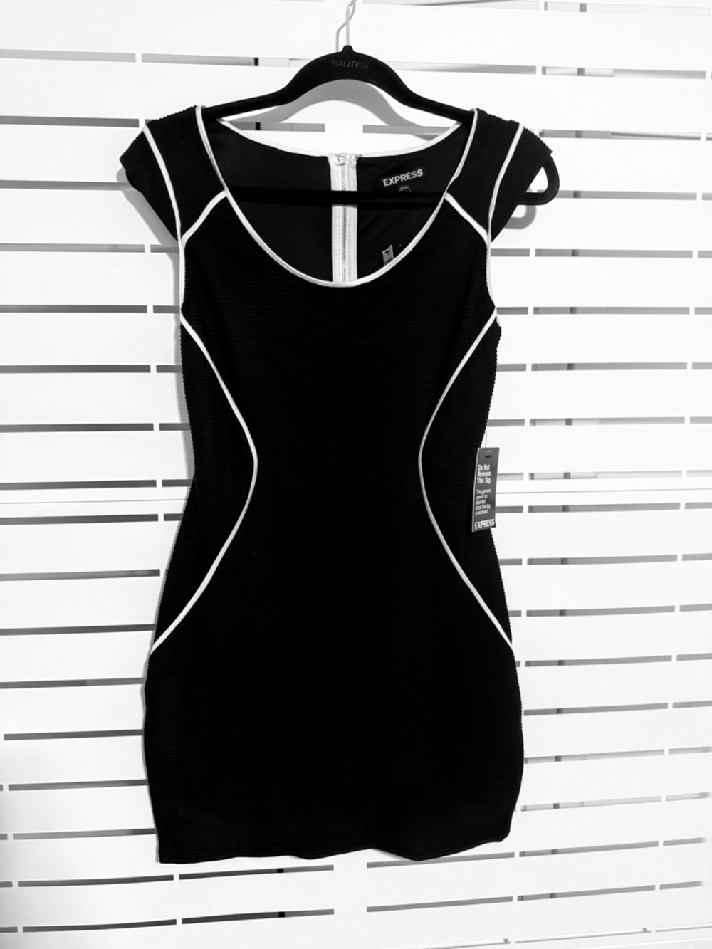 Express Black Dress with White Trim NWT, sz 0